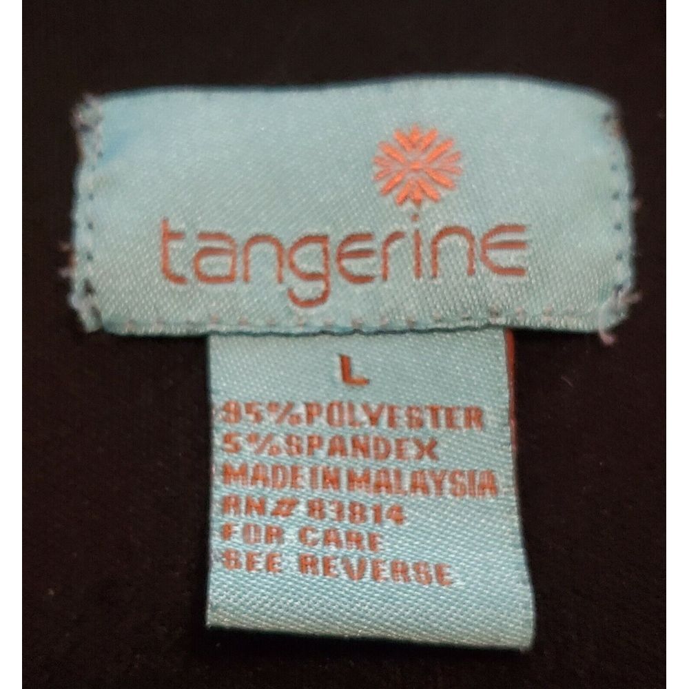 Tangerine Jacket Athletic Zip Up Active Workout/Tennis WOM LG Black/Bright Blue - Picture 8 of 9